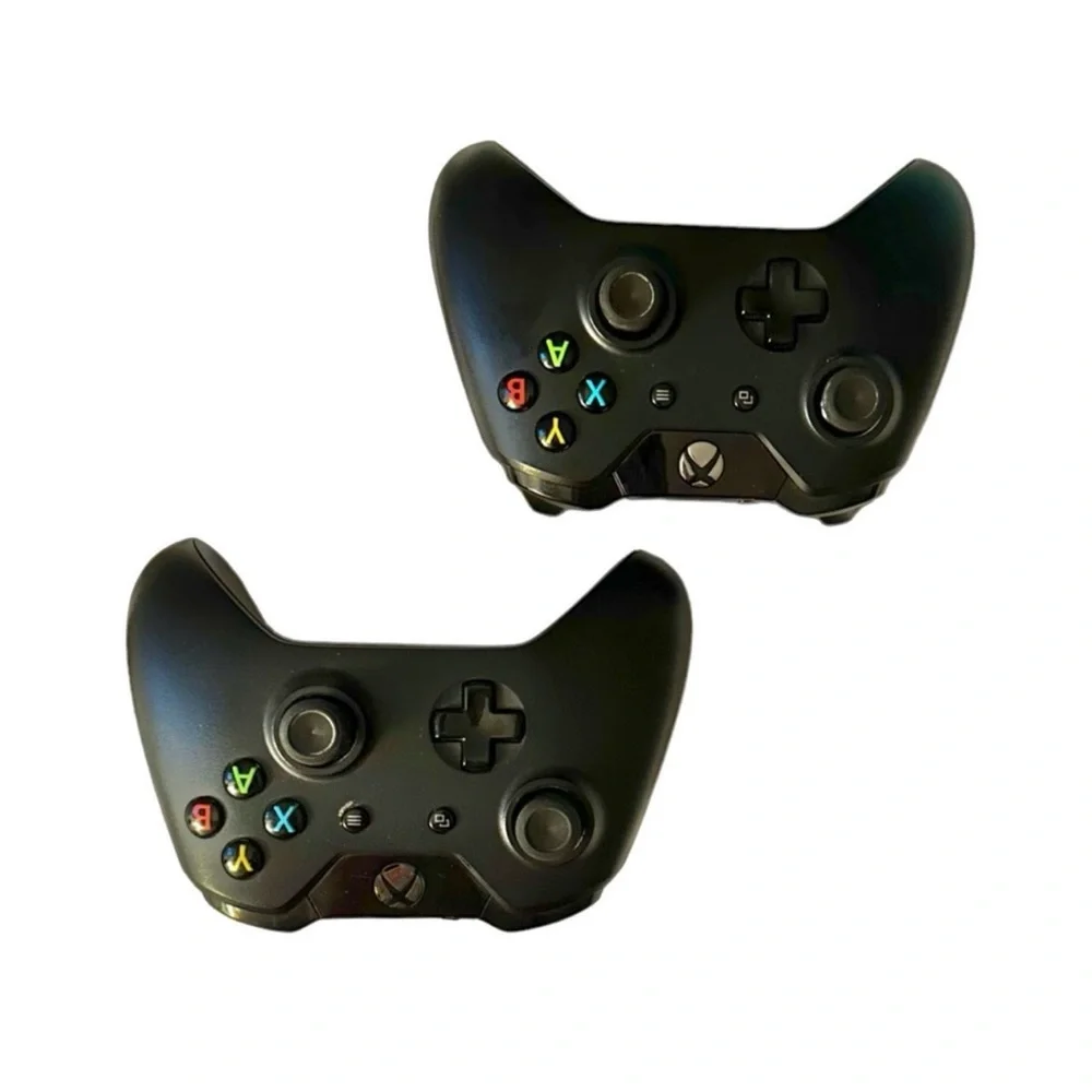 Set of 2 Xbox One Wireless Black Controllers Model 5137